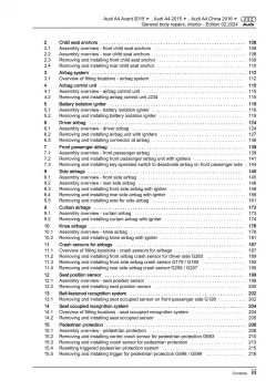 Audi A4 8W 2015-2019 general body repairs interior repair workshop manual eBook