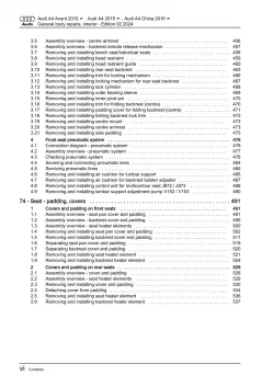 Audi A4 8W 2015-2019 general body repairs interior repair workshop manual eBook