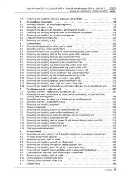 Audi A4 8W (15-19) heating air conditioning system repair workshop manual eBook