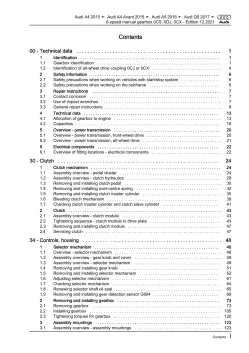 Audi A4 type 8W 2015-2019 6 speed manual gearbox 0CS 0DJ 0CX repair manual eBook
