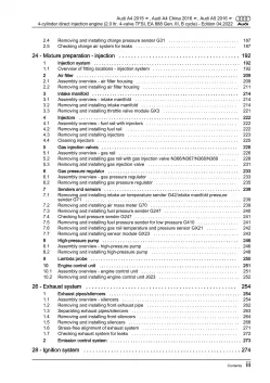 Audi A4 type 8W 2015-2019 petrol engines 150-190 hp repair workshop manual eBook