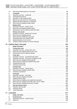 Audi A4 8W 2015-2019 servicing petrol engines 144-367 hp repair manual eBook