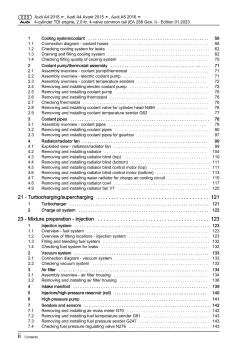 Audi A4 type 8W 2015-2019 4-cyl. diesel engines 122-190 hp repair manual eBook