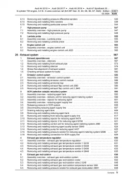 Audi A4 type 8W 2015-2019 6-cyl. diesel engines 341-366 hp repair manual eBook