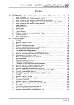 Audi A4 type 8W 2015-2019 fuel supply system diesel engines repair manual eBook