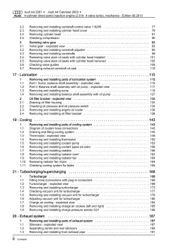 Audi A4 Cabrio (02-09) injection engine mechanics 170-220 hp repair manual eBook