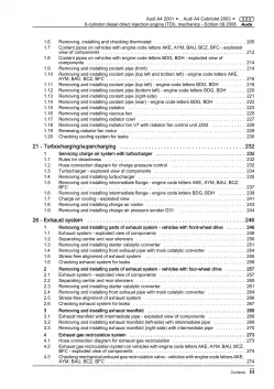 Audi A4 Cabrio 8H (02-09) diesel engine mechanics 114-180 hp repair manual eBook