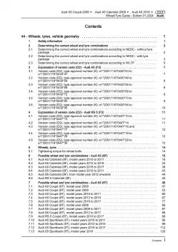 Audi A5 Cabriolet 8F 2009-2016 wheels and tyres repair workshop manual eBook