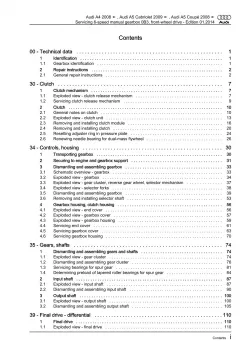 Audi A5 Cabrio (09-16) servicing 6 speed manual gearbox 0B3 repair manual eBook