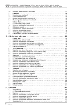 Audi A5 Cabriolet 2009-2016 6-cyl. petrol engines 272-333 hp repair manual eBook