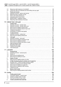 Audi A5 Cabrio 2009-2016 diesel engines 120-170 hp repair workshop manual eBook