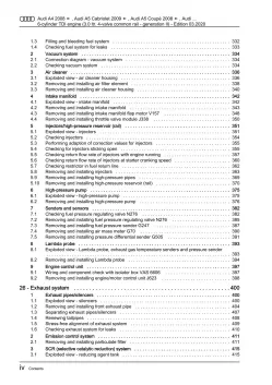 Audi A5 Cabrio 2009-2016 diesel engines 204-245 hp repair workshop manual eBook