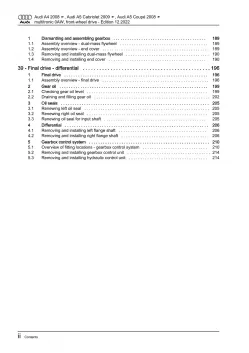 Audi A5 type 8T 2007-2016 multitronic automatic gearbox 0AW repair manual eBook