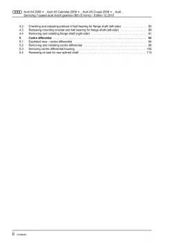 Audi A5 8T (07-16) servicing 7 speed dual clutch gearbox 0B5 repair manual eBook