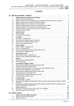 Audi A5 8T 2007-2016 direct injection ignition system 1.8l repair manual eBook