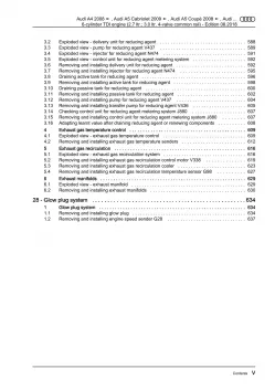Audi A5 type 8T 2007-2016 diesel engines 163-240 hp repair workshop manual eBook