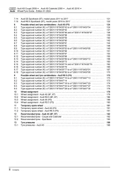 Audi A5 F5 2016-2019 wheels and tyres repair workshop manual eBook guide pdf