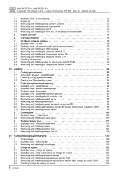 Audi A5 type F5 2016-2019 diesel engines 231-286 hp repair workshop manual eBook