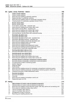 Audi A6 type 4A 1990-1997 electrical system repair workshop manual eBook pdf