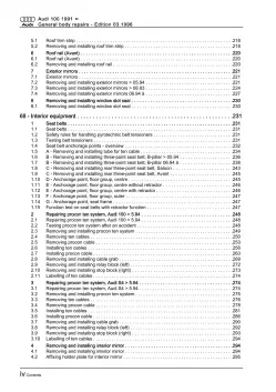 Audi A6 type 4A 1990-1997 general information body repairs workshop manual eBook