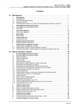 Audi A6 4A 1990-1997 Digifant injection ignition system 2.0l repair manual eBook