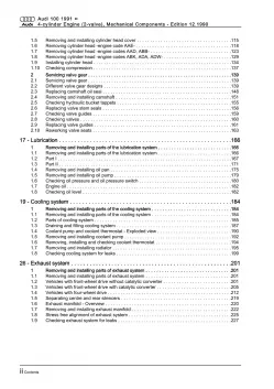 Audi A6 type 4A 1990-1997 petrol engine mechanics 100-115 hp repair manual eBook