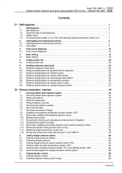 Audi A6 4A (90-97) direct injection glow plug injectors 1.9l repair manual eBook