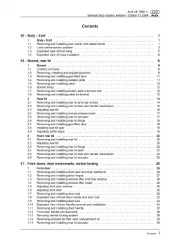 Audi A6 4B 1997-2005 general body repairs exterior guide workshop manual eBook