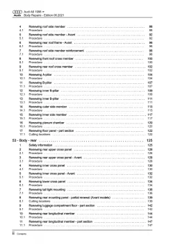 Audi A6 type 4B 1997-2005 body repairs workshop manual eBook guide pdf