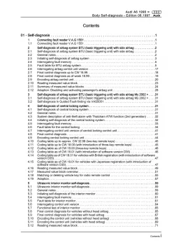 Audi A6 type 4B 1997-2005 self-diagnosis for body repairs workshop manual eBook