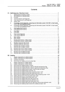 Audi A6 type 4B 1997-2005 heating system repair workshop manual eBook pdf