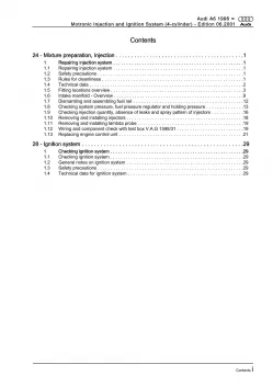 Audi A6 4B (97-05) motronic injection ignition system 131 hp repair manual eBook