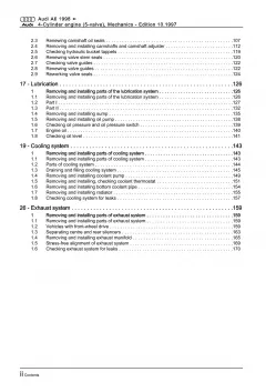 Audi A6 4B 1997-2005 4-cyl. petrol engine mechanics 125 hp repair manual eBook