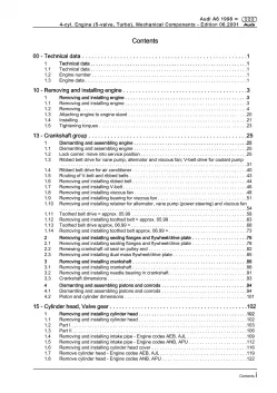 Audi A6 type 4B 1997-2005 petrol engine mechanics 150-180 hp repair manual eBook