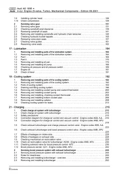 Audi A6 type 4B 1997-2005 petrol engine mechanics 150-180 hp repair manual eBook