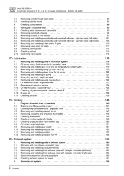 Audi A6 type 4B 1997-2005 petrol engine mechanics 260-340 hp repair manual eBook