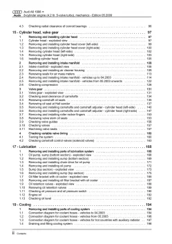 Audi A6 type 4B 1997-2005 petrol engine mechanics 450-480 hp repair manual eBook