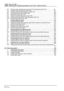 Audi A6 4B 1997-2005 diesel injection glow plug system 1.9l repair manual eBook