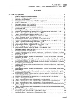 Audi A6 4B 1997-2005 fuel supply system petrol engines repair manual eBook