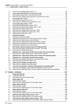 Audi A6 type 4F 2004-2011 brake systems repair workshop manual eBook pdf