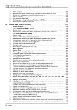 Audi A6 4F 2004-2011 running gear axles steering fwd awd repair manual eBook