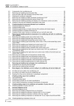 Audi A6 type 4F 2004-2011 air conditioning system repair workshop manual eBook