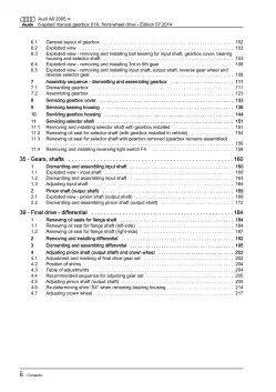 Audi A6 4F 2004-2011 6 speed manual gearbox 01X repair workshop manual eBook