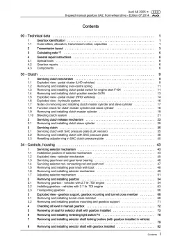 Audi A6 4F 2004-2011 6 speed manual gearbox 0A2 repair workshop manual eBook