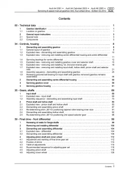 Audi A6 4F 2004-2011 servicing 6 speed manual gearbox 0A3 repair manual eBook