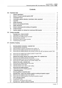 Audi A6 4F 2004-2011 6 speed automatic gearbox 09E repair workshop manual eBook