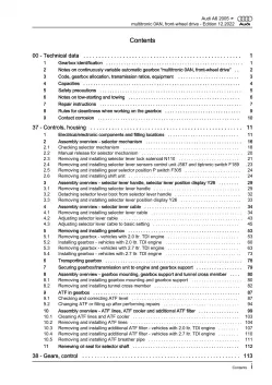 Audi A6 4F 2004-2011 multitronic gearbox 0AN fwd repair workshop manual eBook