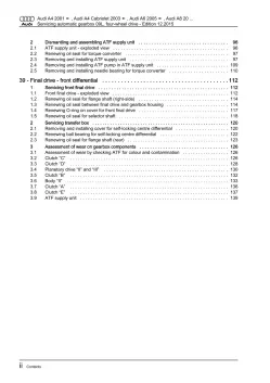 Audi A6 4F 2004-2011 servicing 6 speed automatic gearbox 09L repair manual eBook