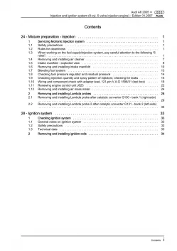 Audi A6 4F 2004-2011 petrol injection ignition system 334 hp repair manual eBook