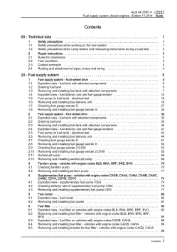 Audi A6 type 4F 2004-2011 fuel supply system diesel engines repair manual eBook
